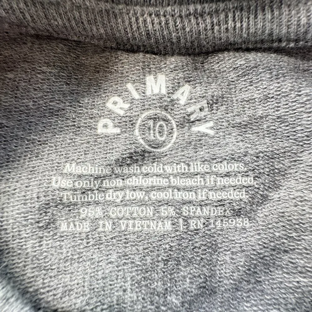 Primary Gray Lightweight Sweatshirt VGUC 10